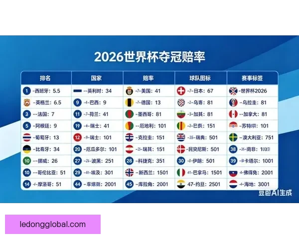 深度解析2026世界杯投注赔率走势与热门球队冠军概率全景预测分析